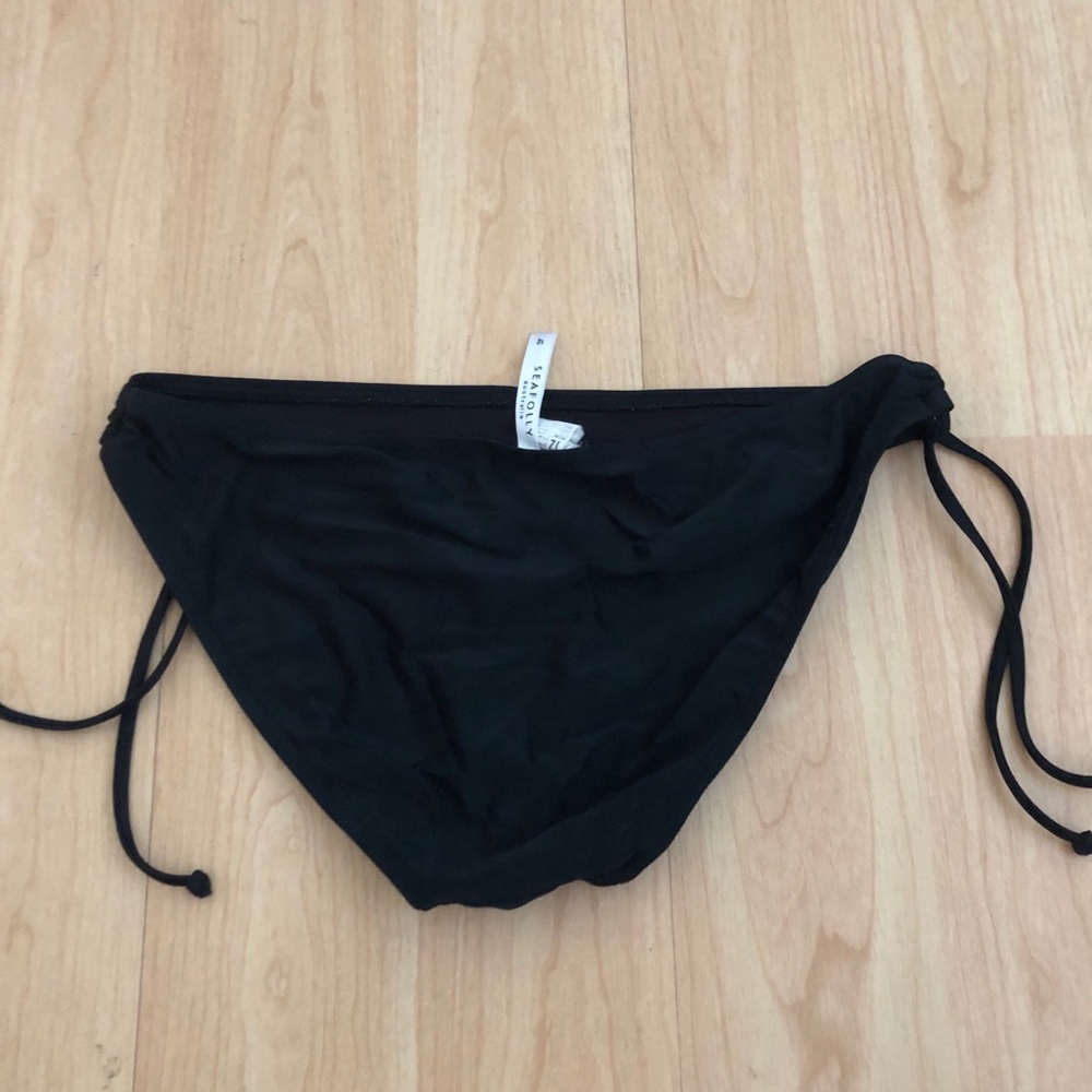 Seafolly | Black Bikini Bottom with keyhole side tie - Picture 3 of 5